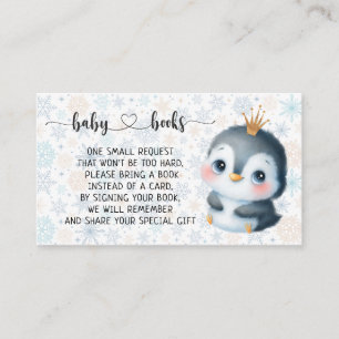 Cartão De Informações Baby Penguin Aniversário de Bebê I