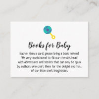 Baby Rattle Simples Pedido de Livro Inserir Cartõe