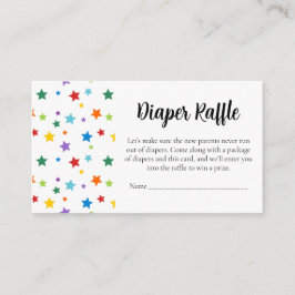 Cartão De Informações Baby Shower Diaper Raffle Card–Bright Stars