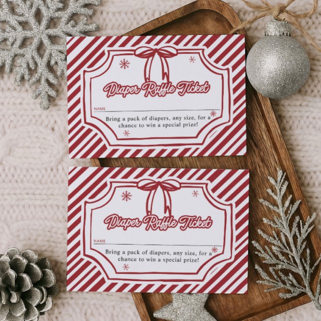Cartão De Informações Baby Shower Diaper Raffle Ticket (Criador carregado)