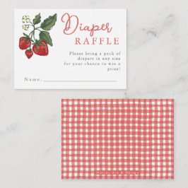 Cartão De Informações Baby Shower Diaper Raffle Ticket Berry Theme