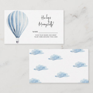 Cartão De Informações Balão de ar quente - quão grande é a barriga de ma