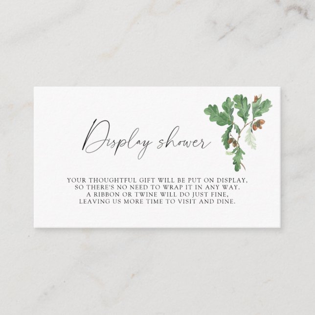 Cartão De Informações Balas de ramificação - chá de exibição (Frente)