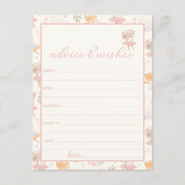 Cartão De Informações Ballerina Mouse Tutu Aconselhamento e desejos empo