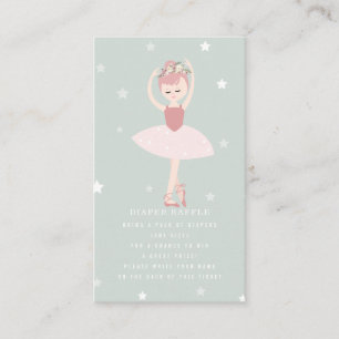 Cartão De Informações Ballerina Stars Fralda Azul Raffle