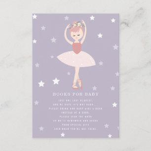 Cartão De Informações Ballerina Stars Purple Baby Book Solicitação
