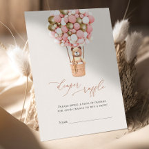 Balões de Garota Rosa Fralda Bilhetes de Rafael