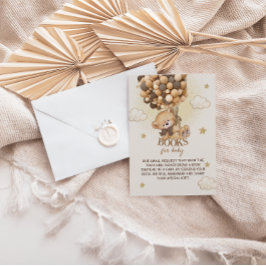 Cartão De Informações Balões de urso bege castanho pedido de livro