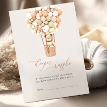 Balões de Urso Castanho Fralda Bilhetes de Rafael 