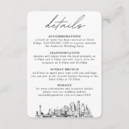 Cartão De Informações Baltimore - Casamento - Pequenos Detalhes Verticai