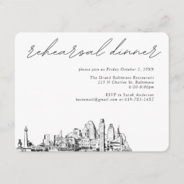 Cartão De Informações Baltimore Wedding Elegant Enclosure Card