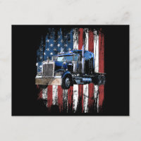 Bandeira Americana de Caminhoneiro Motorista de Ca