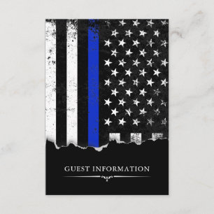 Cartão De Informações Bandeira Americana de Festa no Estilo Policial Eve