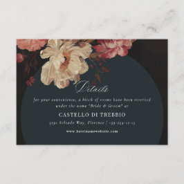 Cartão De Informações Barroco Pintado Floral