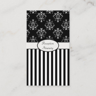 Cartão De Informações Barroco Strike Preto e Branco