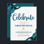 Cartão De Informações Bat Mitzvah Modern Dourado Turquoise Agate Script<br><div class="desc">Tenha orgulho, alegria e mostre este marco do seu Bat Mitzvah favorito! Inclua esta inserção legal, exclusiva, moderna e personalizada para obter informações adicionais sobre seu evento. A tipografia do roteiro azul-escuro e a estrela dourada-falsa de David sobrepõem um fundo branco simples e limpo com rochas azuis-turquesas, acentuadas com veias...</div>
