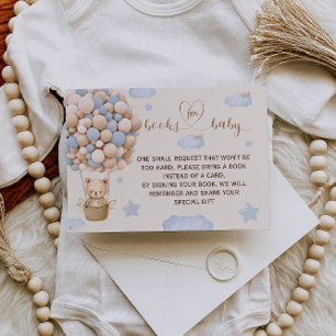 Cartão De Informações Bear Balloon Livros De Chá Para Bebê