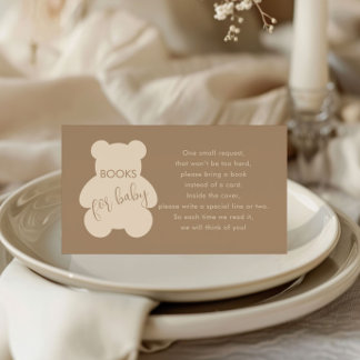 Cartão De Informações Bearly Wait Beige Baby Shower Books For Baby