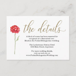 Cartão De Informações Beauty and the Beast Information Enclosure Card