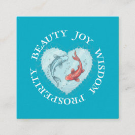 Cartão De Informações Beauty , Joy, Wisdom Prosperity Koi 