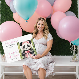 Cartão De Informações Bebê Bump Game Panda Adivinha Mãe Tamanho Da Bela