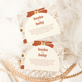 Cartão De Informações Bebê de Arca Floral de Groovy Retro em Sangue | Bo