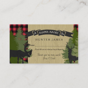 Cartão De Informações Bebé do Antler dos cervos da floresta do bilhete