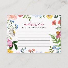 Cartão De Informações Bebê em Bloom | Aconselhamento para o Chá de frald