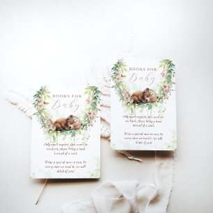 Cartão De Informações Bebê em Bloom Woodland Livros de Chá de fraldas Fl