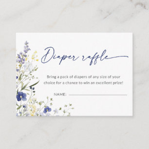 Cartão De Informações Bebê Em Fralda De Sangue Raffle Chá de fraldas