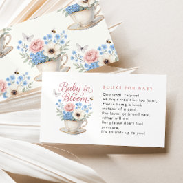 Cartão De Informações Bebê Em Livros De Vintage De Sangue Para Chá de fr