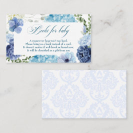 Cartão De Informações Bebê em livros florais de chinoiserie floral para