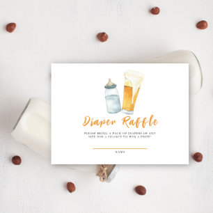 Cartão De Informações Bebê está criando Fralda de cerveja Raffle