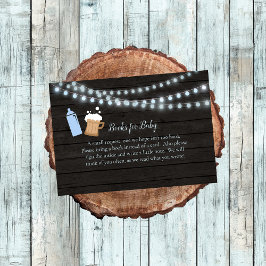 Cartão De Informações Bebê Está Fazendo Livros Azuis De Chá de fraldas P