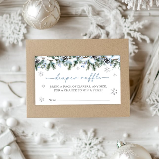 Cartão De Informações Bebê Está Frio Fora da Fralda de inverno Raffle (Criador carregado)