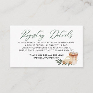 Cartão De Informações Bebê está se preparando - DETALHES DO REGISTRO - V