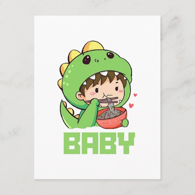 Cartão De Informações bebê Godzilla (Verso)