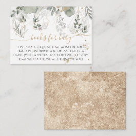 Cartão De Informações Bebê na Floresta Verde e livro de Chás de fraldas 