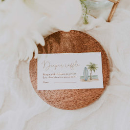 Cartão De Informações Bebê no Chá de fraldas do Conselho Raffle