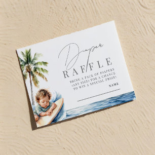 Cartão De Informações Bebê no Conselho, surfando livros para bebê