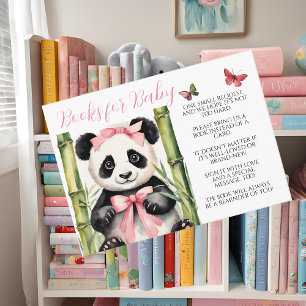 Cartão De Informações Bebê Panda Bear Girl Livros para Bebê