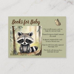 Cartão De Informações Bebê Raccoon Sexo Livros Neutros para Bebê