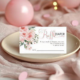 Cartão De Informações Bebê rosa-rosa-pinto na Fralda de Sangue Raffle