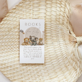 Cartão De Informações Bebê Safari Animais Boho Chá de fraldas