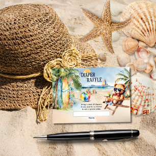 Cartão De Informações Bebê surfboard do Conselho Urso do Teddy Fralda Ra