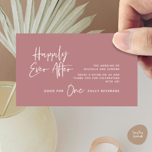 Cartão De Informações Beber Tíquete, Bebida Adulta, Felizmente Depois