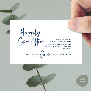 Cartão De Informações Beber Tíquete, Bebida Adulta, Felizmente Depois