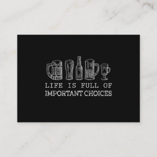 Cartão De Informações Beer Lover   Cerveja de escolhas importantes