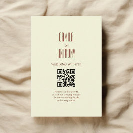 Cartão De Informações Beige Brown