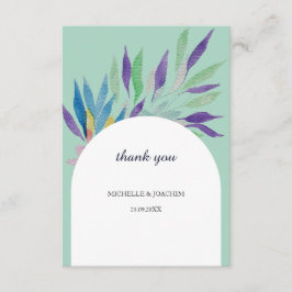 Cartão De Informações Bela Bela Arte Floral De Aquarela